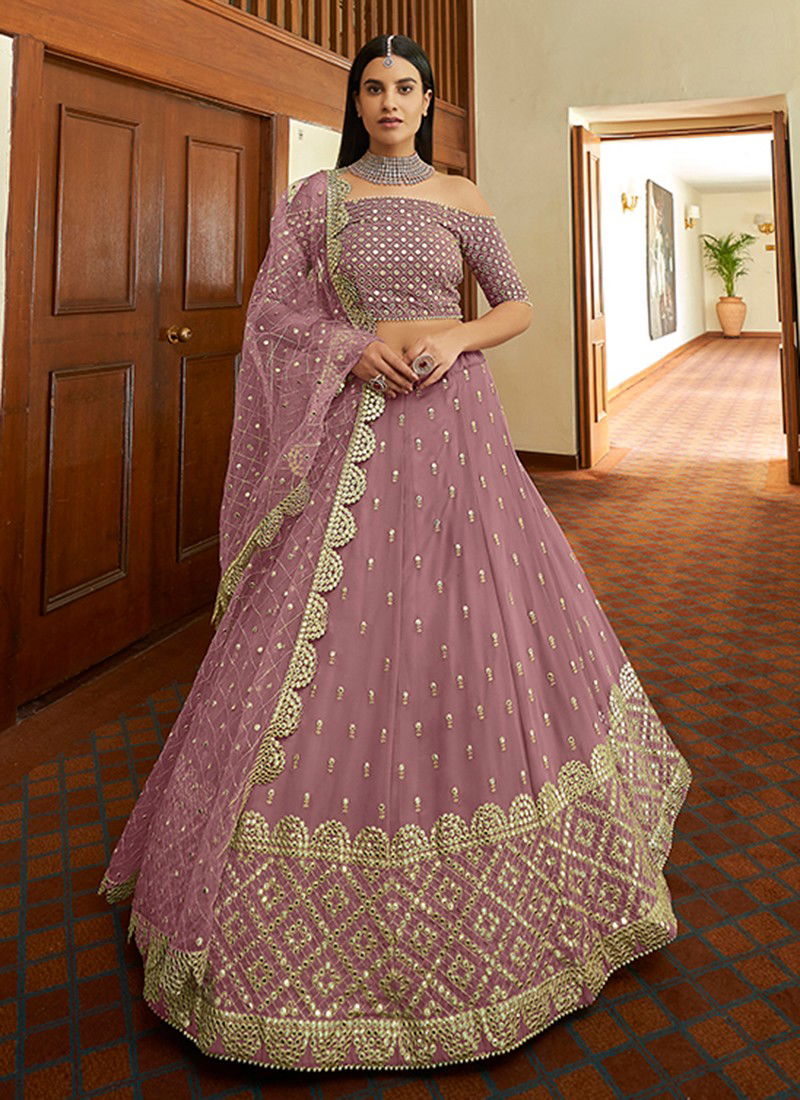 Pink Arya Royal Saga Heavy Wedding Wear Georgette Heavy Work Wedding Wear Latest Lehenga Choli Collection 7304